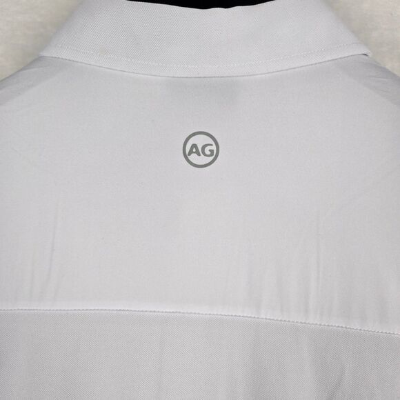 AG Adriano Green Label Men’s White Long-Sleeve Performance Golf Polo Medium - Picture 6 of 12